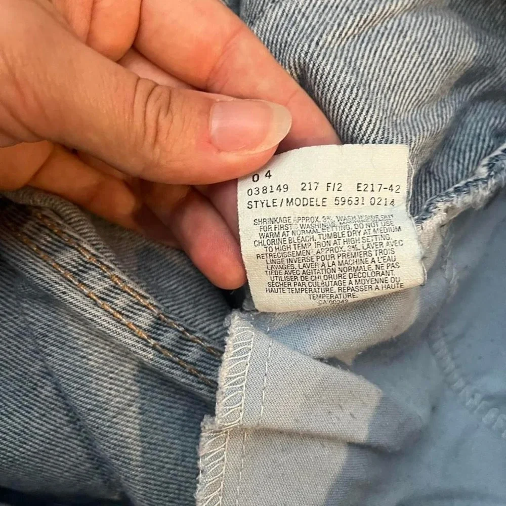 Vintage‎ 80s Blue Levis Orange Tab Women 34 High Waisted Tapered Leg Denim Jeans - Picture 8 of 8